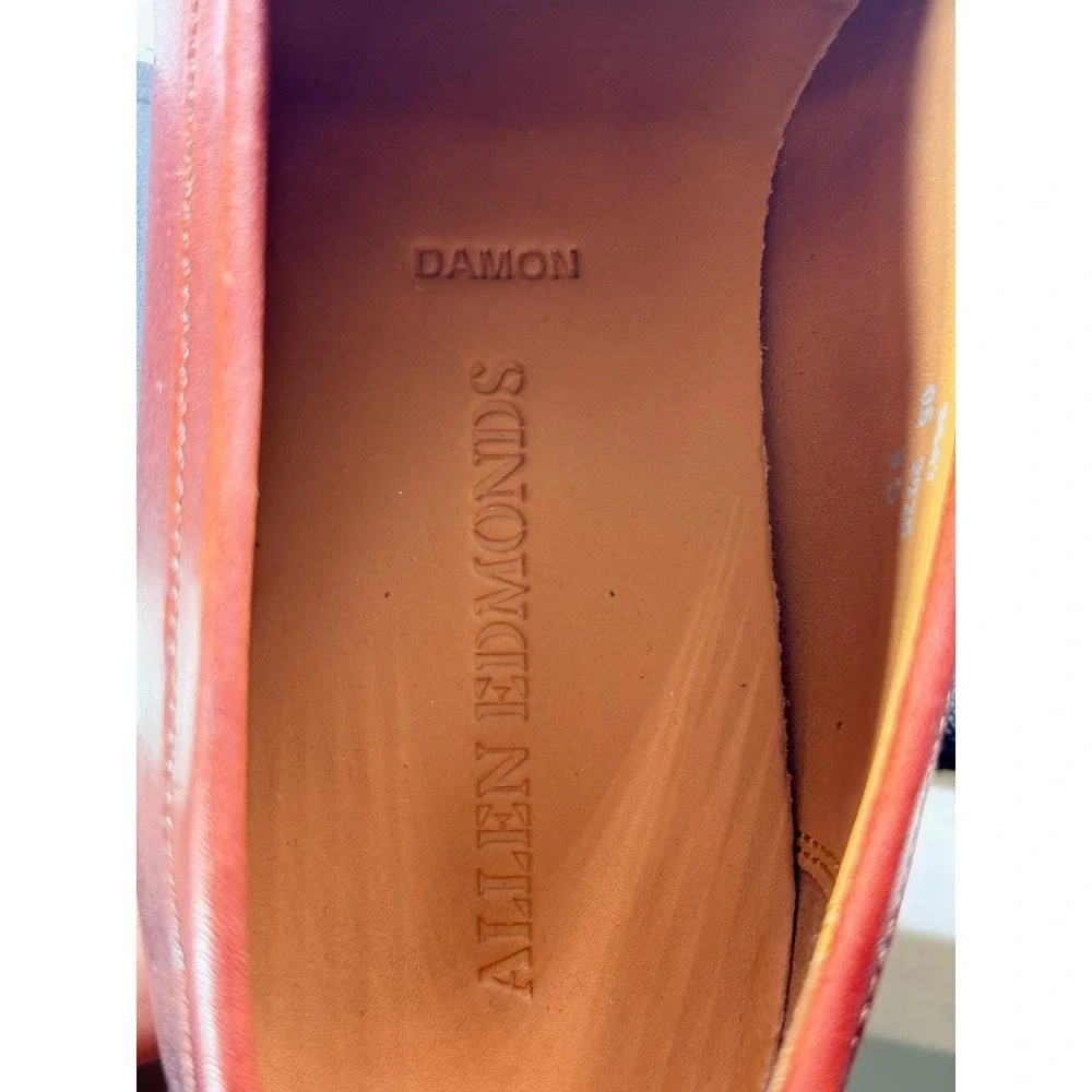 Allen Edmonds Randolph Chili Leather Penny Loafers Mens